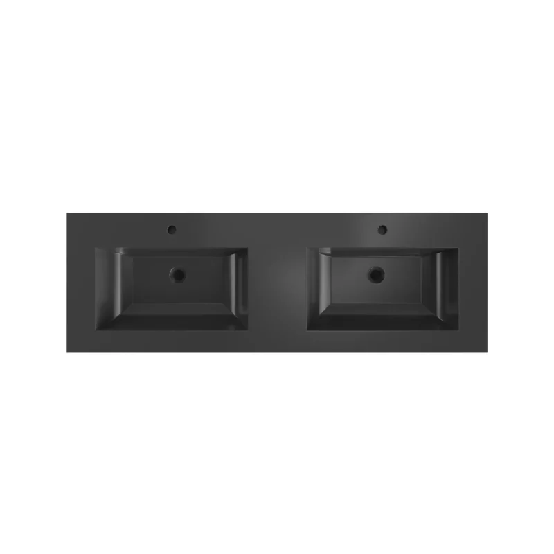 Brookwood 60 in. Natural Brown Vanity with Engineered Stone Top