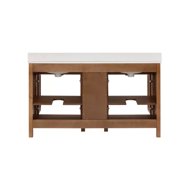 Dylan 61 in. Cinnamon Vanity with Quartz Top