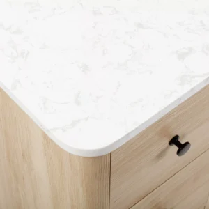 Leyah 49 in. Oak Finish Vanity with Engineered Stone Top