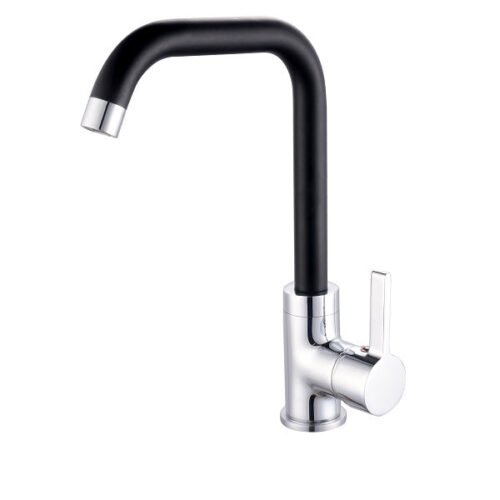 Mitigeur évier bec haut L COLORADO chromé/noir Mitigeur évier bec haut L COLORADO chromé/noir